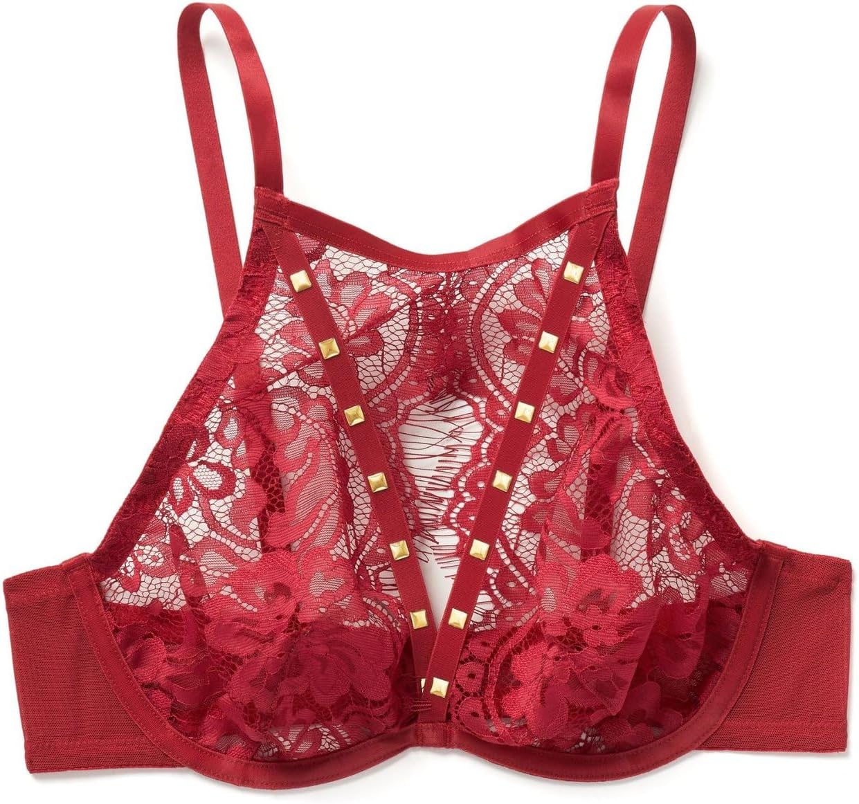 Adore Me Emmeline Unlined Underwire Bra - 30A-38DD High-Neck Lace Bra for Women with Stud Detail & Adjustable Straps - Image 6