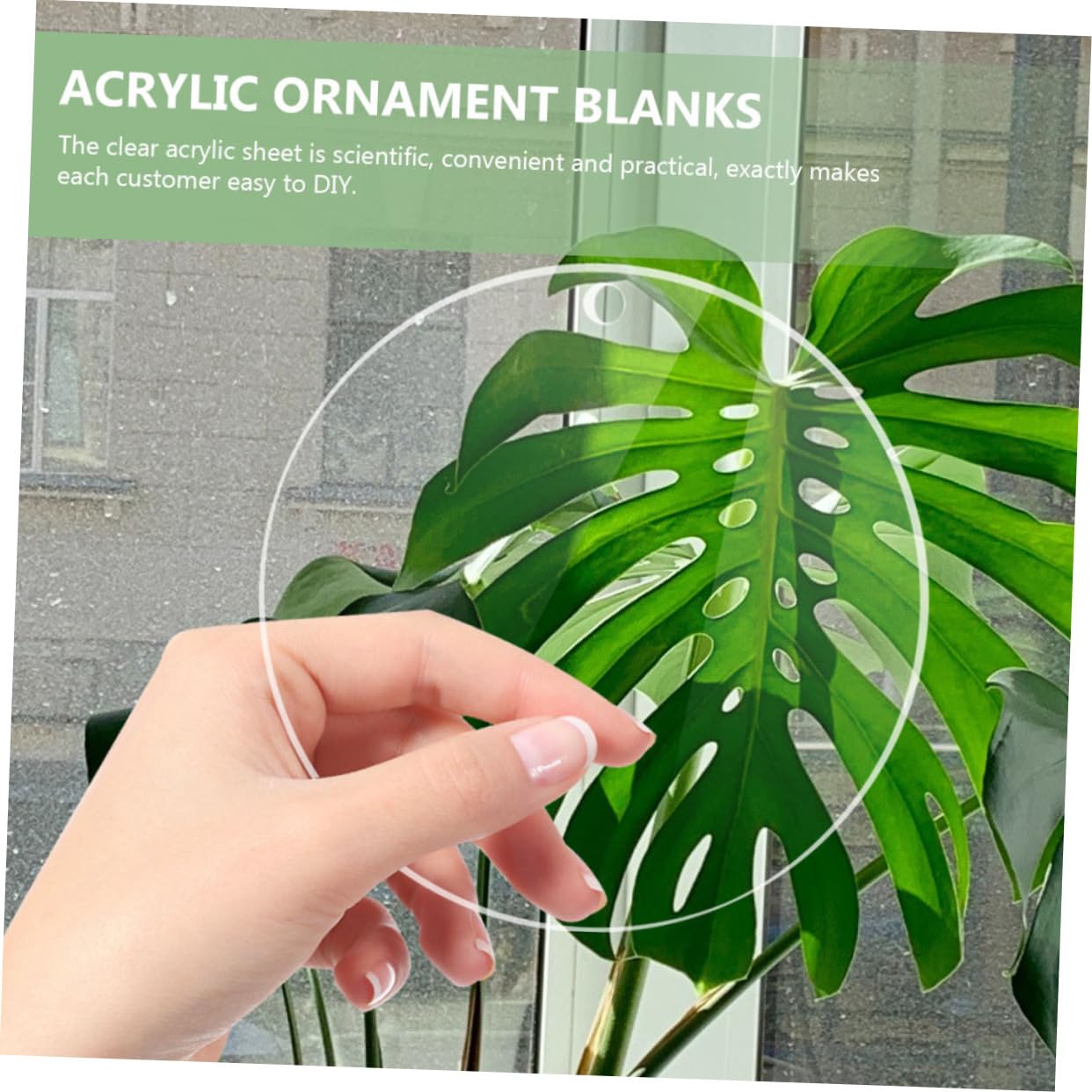 8pcs Clear Acrylic Round Discs Transparent Blanks with Holes for DIY Crafts Painting and Decorations Thick for Various Projects