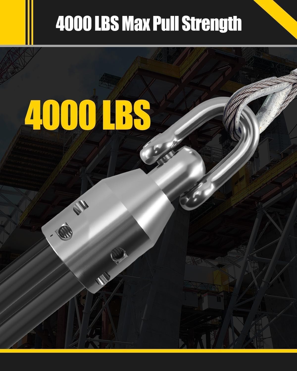 69705 Penguin Puller, Jr Wire Pulling Grip, Wire Tugger Puller Tool, 4000 LBS Max Pull Strength Wire Pulling Attachment Head for 2/0 to 4/0 Copper or Aluminum Wire