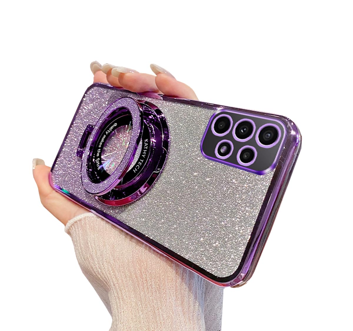 Doowear for Galaxy A53 5G Case Magnetic [Compatible with Magsafe] Wireless Glitter Sparkly Plated Kickstand Holder Shockproof Camera Lens Protector