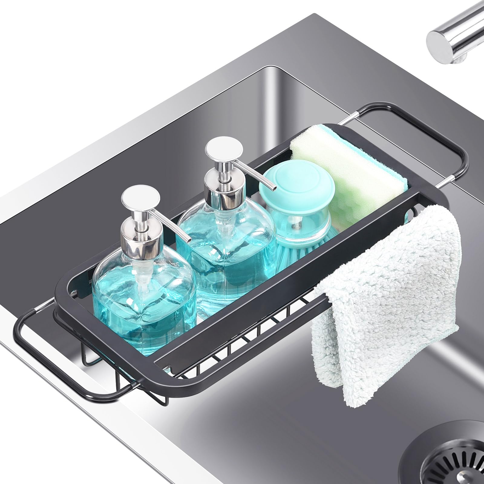 Escurreplatos Extensible KINGRACK Para Fregadero - Organizador 6 En 1 De Acero Inoxidable, Ideal Para Cocina
