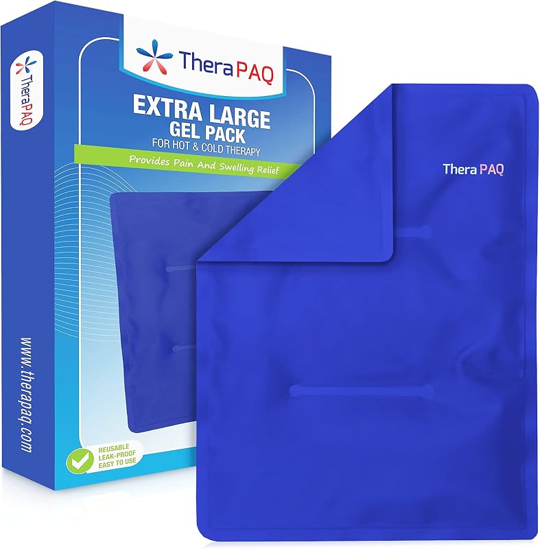Paquetes de hielo de gel suaves y flexibles, grandes reutilizables, compresa fría y almohadilla de gel refrescante para alivio del dolor de rodilla, espalda y hombros | Compresa fría suave para la hinchazón - 14"x11"