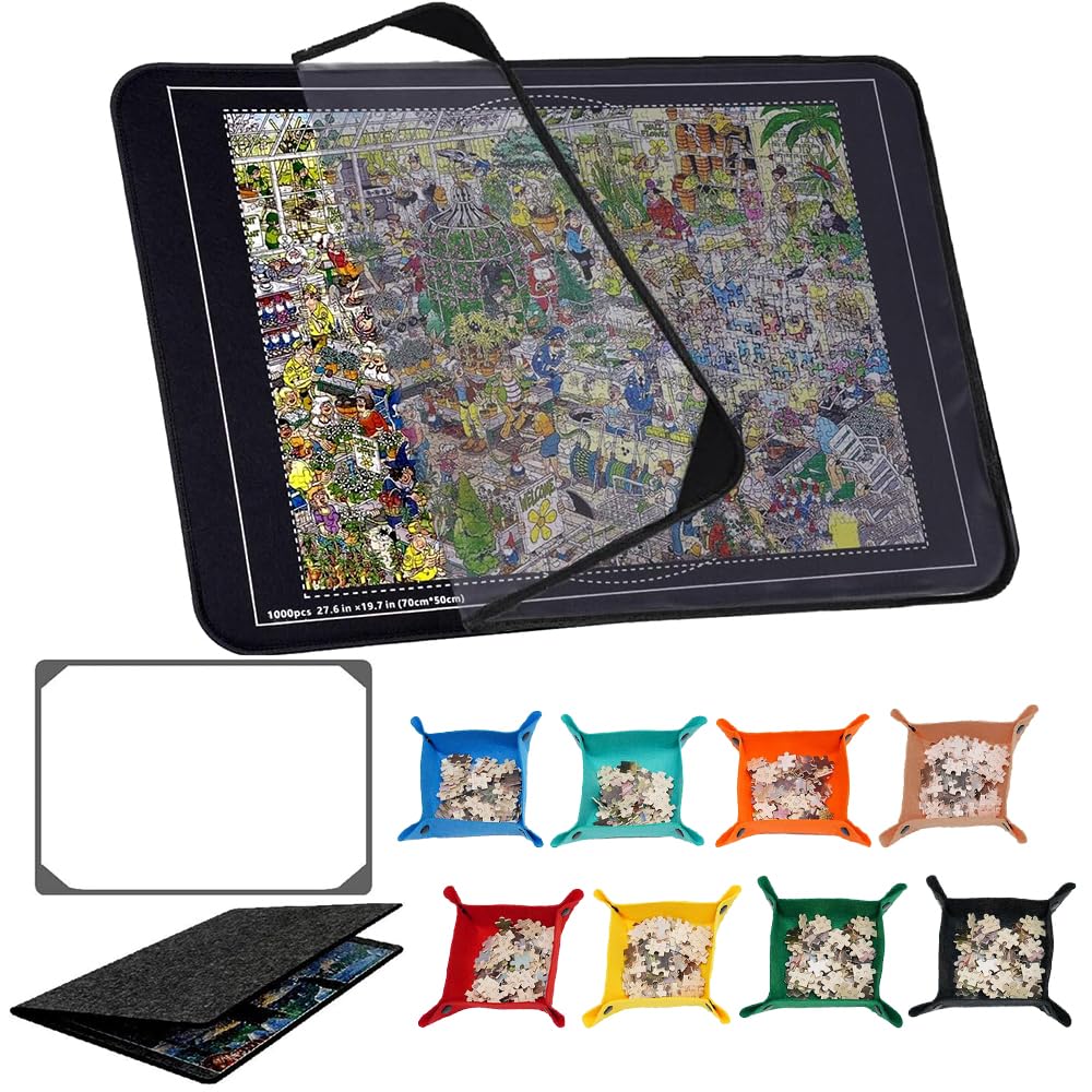 Jonuin Jigsaw Puzzle Board, 31 x 22in Jigsaw Board for 500/1000 Pieces