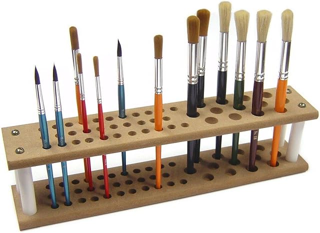 Major Brushes MDF Wooden Paint Brush Holder Stand (45 Brush Capacity)
