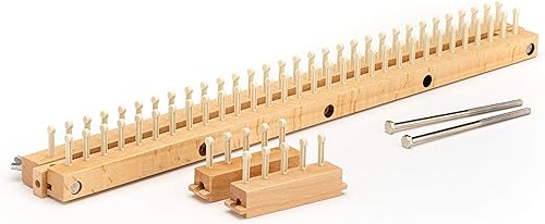 Authentic Knitting Board Telar de tejer de calibre 5/8", madera maciza