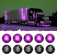 Vista 11 de juego de 10 luces LED selladas impermeables ámbar de 3/4" mini redondas, luces indicadoras delanteras, traseras y laterales, luces de gálibo