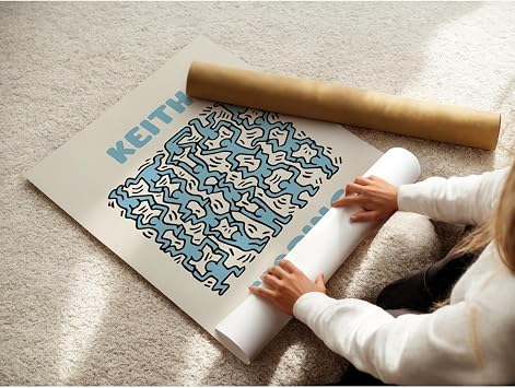 Difference Introduction Keith Haring Frameless Poster, Modern Decorative Frameless Poster, Painting, KeithHaring-6, 40 x 50