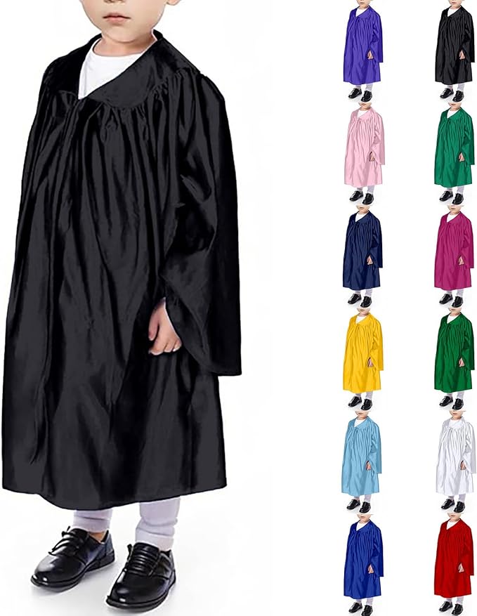 Costume Toga Con Cappello Per Bambini - Toga Scuola Materna E Tocco Per Feste E Foto - Foto 6