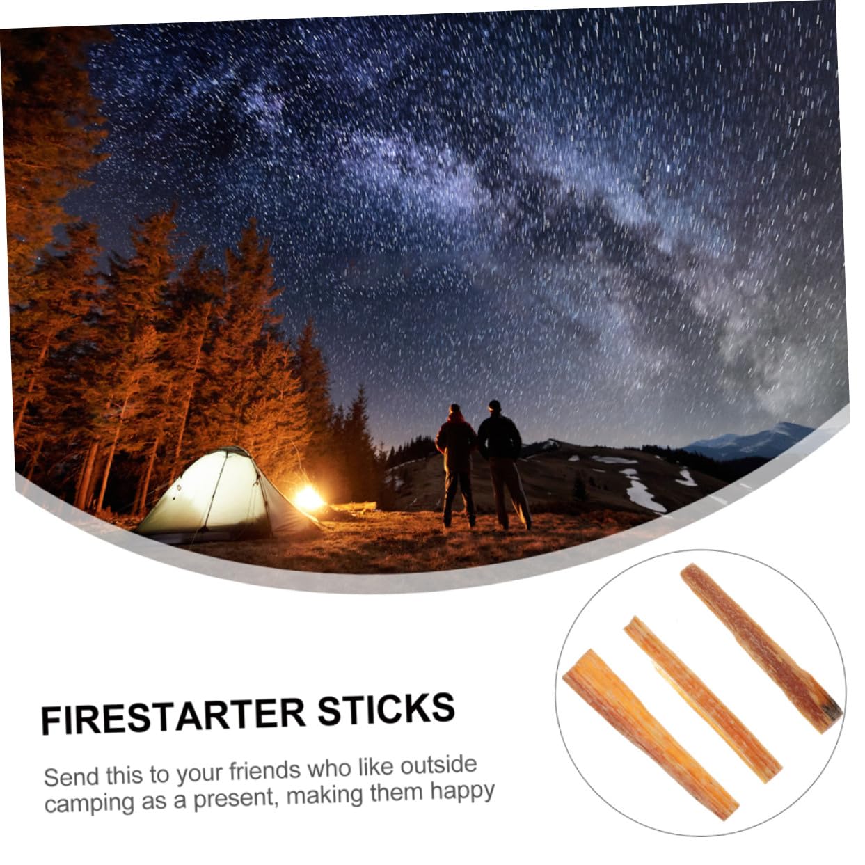 BESTonZON Bâtonnets Allume-feu Naturels Rapides Bois Séché pour Camping Et Barbecue Feu De Bois sans Danger 1 Lot Portable Utilisation Intérieure Extérieure Loisirs De Plein Air Survie