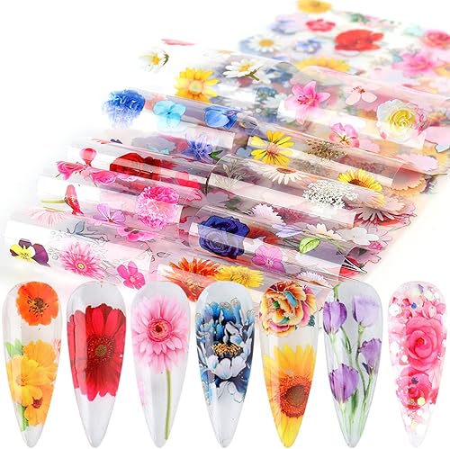 Miniatura 7 de Calcomanías de transferencia de lámina de uñas con textura de mármol, coloridos diseños de pintura al óleo, suministros de calcomanías de papel de