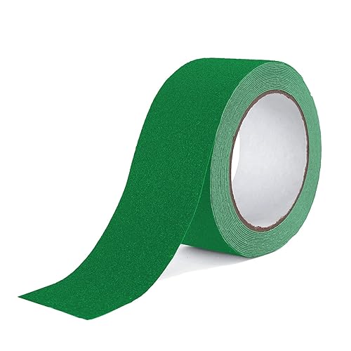 Cinta de tracción antideslizante, 2 pulgadas x 16.5 pies, color verde, mejora la seguridad en superficies húmedas, perfecta para escaleras, duchas,