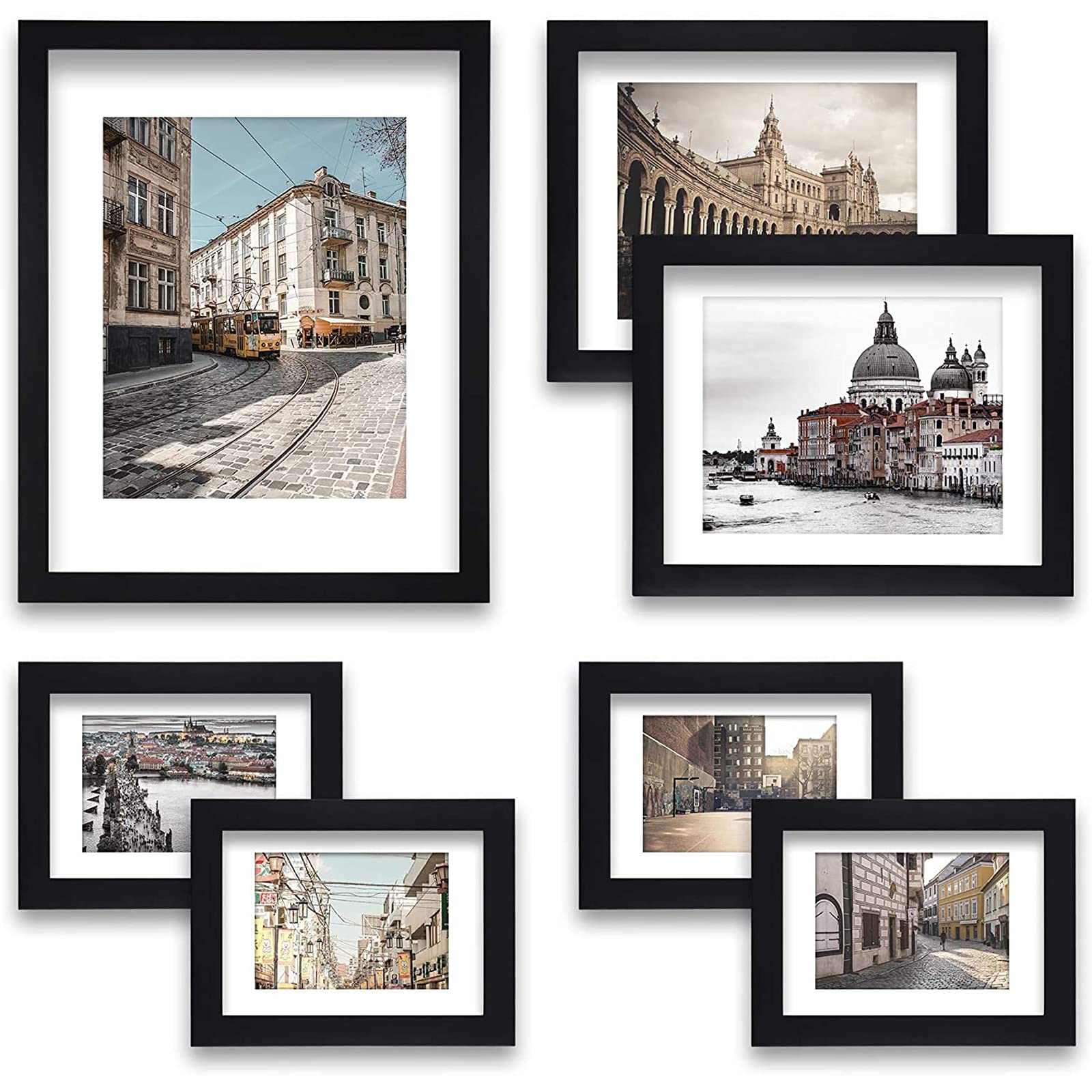 Buy 7 Pack Picture Frame Sets for Wall Collage, Including 4 Pack 5x7