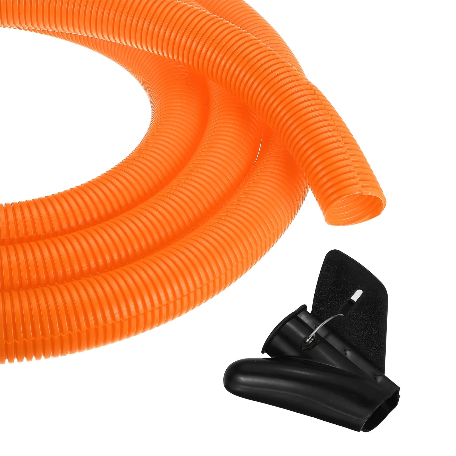sourcing map 1 1/2 Inch 6.6ft Split Wire Loom Tubing, Flexible Cord Protectors with Installation Tool Cable Management Sleeve Conduits Cover for Office Home Electrical Automotive Wires, Orange