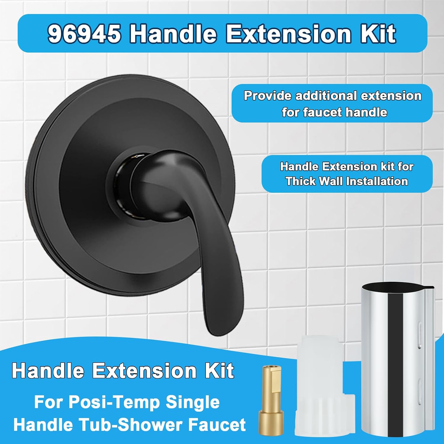 96945 Shower Handle Extension Kit Replace, Compatible with Moen Posi-Temp