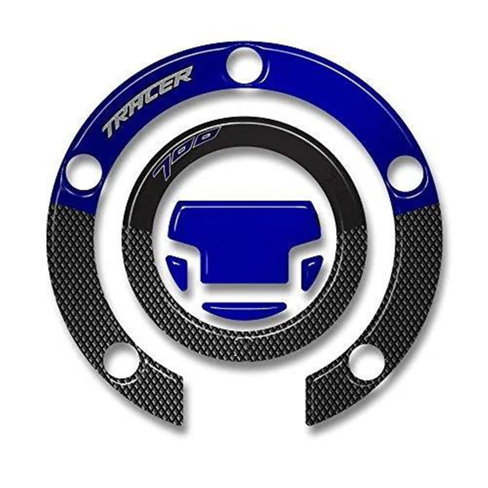 Tapis décoratifs Accessoires Moto Réservoir Carburant Coussin De Traction Soupape Latérale Genouillère Autocollant Antidérapant pour Y&amaha pour Tracer 700 2016-2020(Style 1)