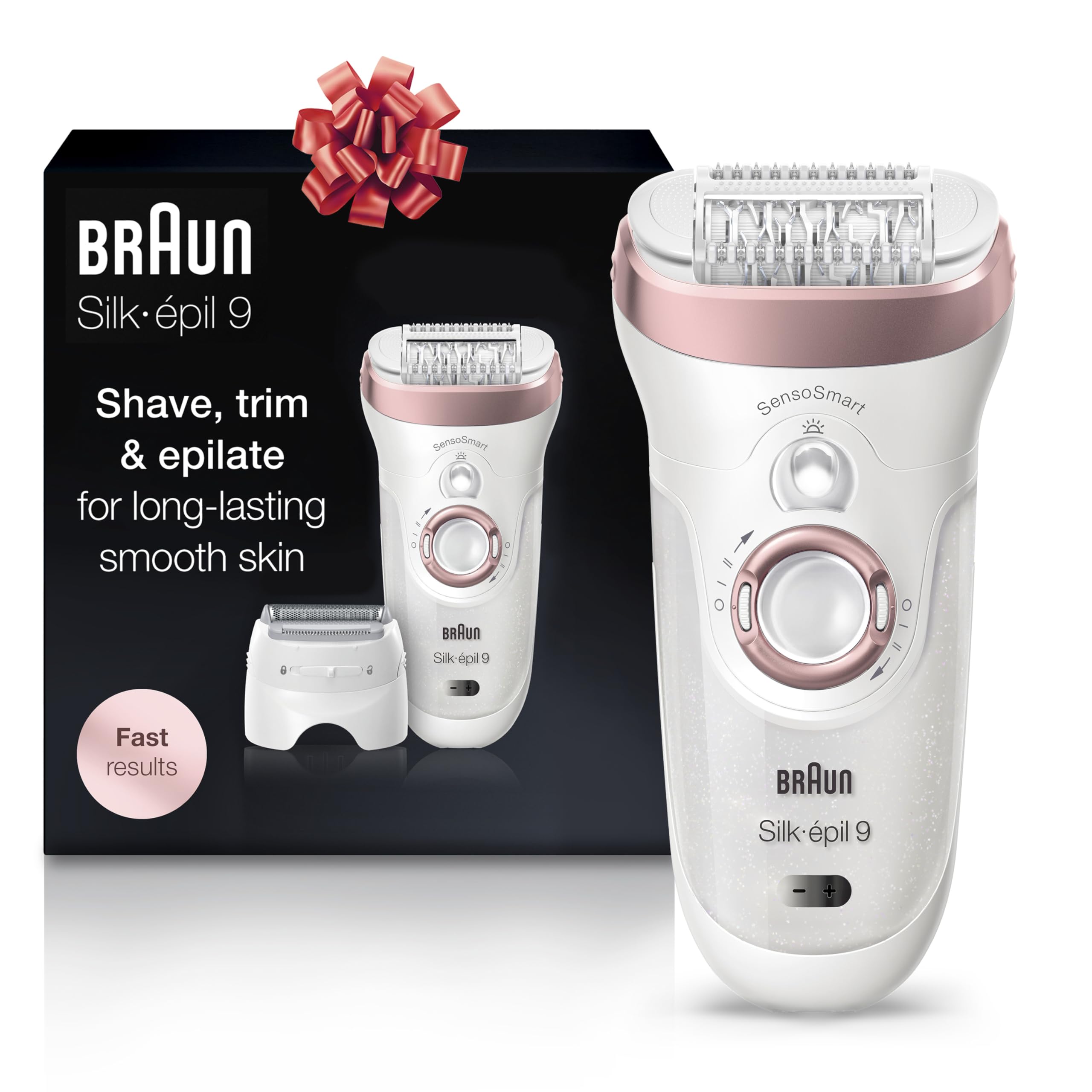Braun Epilator Silk-épil 9 9-720, Facial Hair Removal for Women, Wet & Dry, Womens Shaver & Trimmer,
