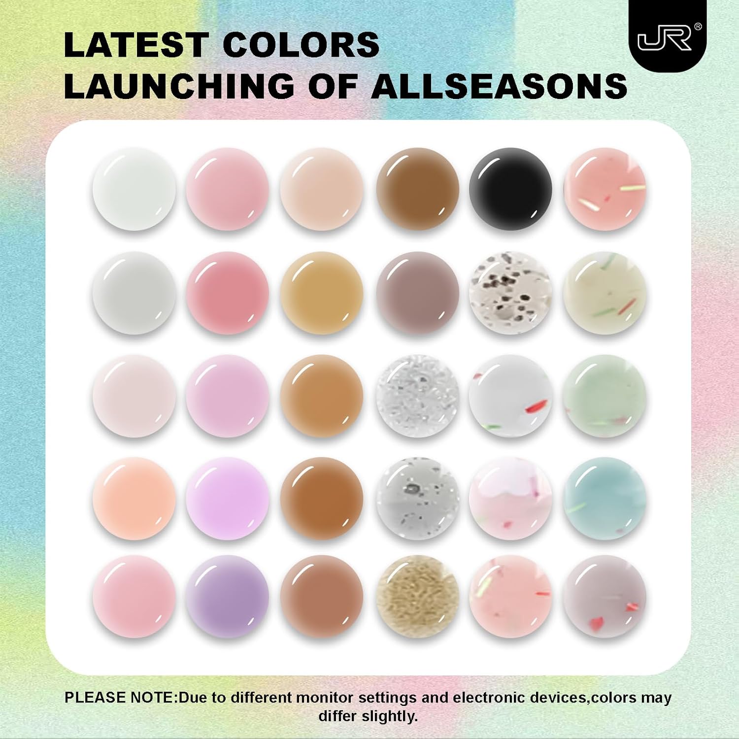 JR 35pcs 10ml Gel Nail Polish Jelly Series Red Pink Nude Gel Polish Set Base Top Matte Coat For Nail Salon Home Gifts for Women and Girls D Set