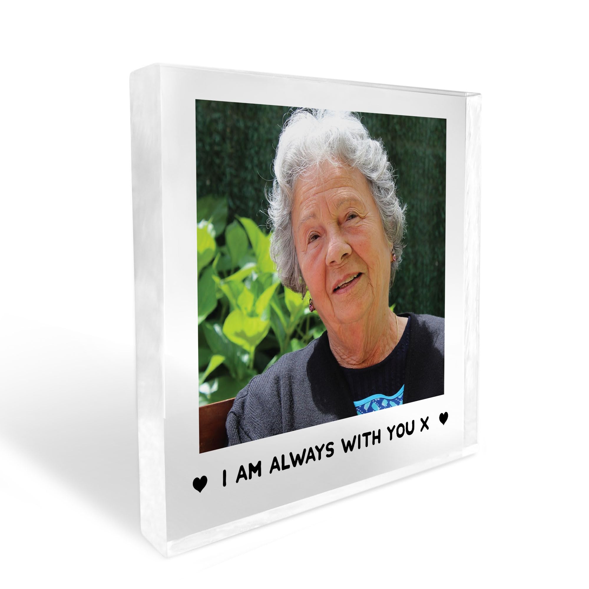RED OCEAN Dad Mum Nan Grandad Memorial Gift Personalised Photo Block In Memory Gift Keepsake Memorial Plaque