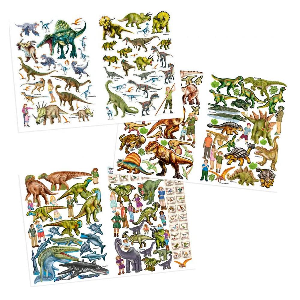 Depesche 13601 Create Your Wild Life Livre de coloriage avec 16 pages pré-imprimées pour créer différents paysages, lot de 4 pages d'autocollants animaux