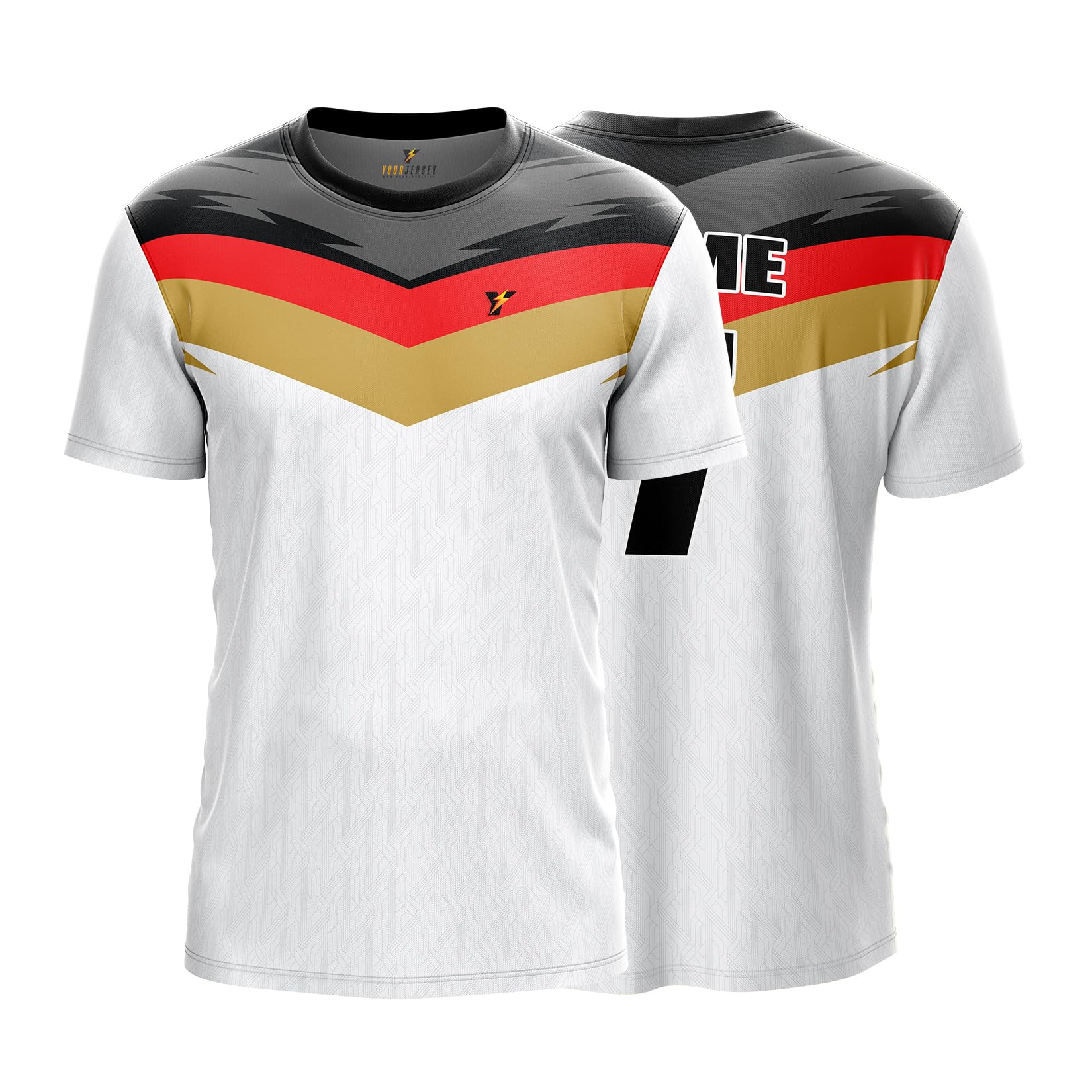 yourjersey Germany Style Football Custom Jersey Badmintonfor Men Women Boys Kids, Custom Team Jersey with Name & Number, Personalised Cricket Sports T Shirt, Team Uniform-picture-10