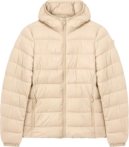 Champion Legacy - Chaqueta ligera con capucha para mujer, relleno de poliéster, 
