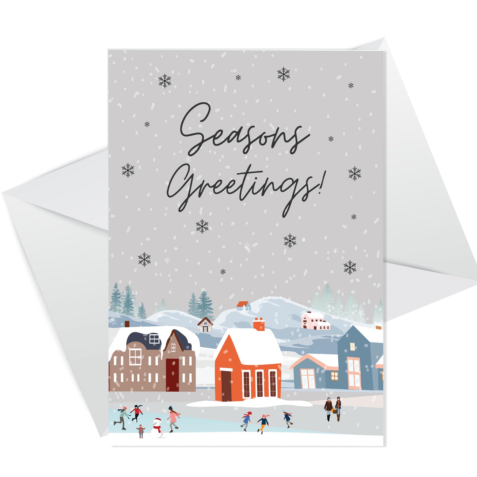 RED OCEAN Seasons Greetings Card For Him Her Christmas Cards For Mum Dad Friends Family Neighbours