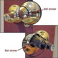 Vista 9 de Juego de 50 llaves hexagonales de acero inoxidable 304 M4x5mm métricas M4x5mm Tornillos de punta plana tono plateado para perilla de puerta