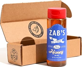 Hot Honey by Zabs 1 Pack, 12 Fl. Oz | Signature Slow Burn from Rare Datil Peppers with Floral Wildflower Honey | Vegetarian
