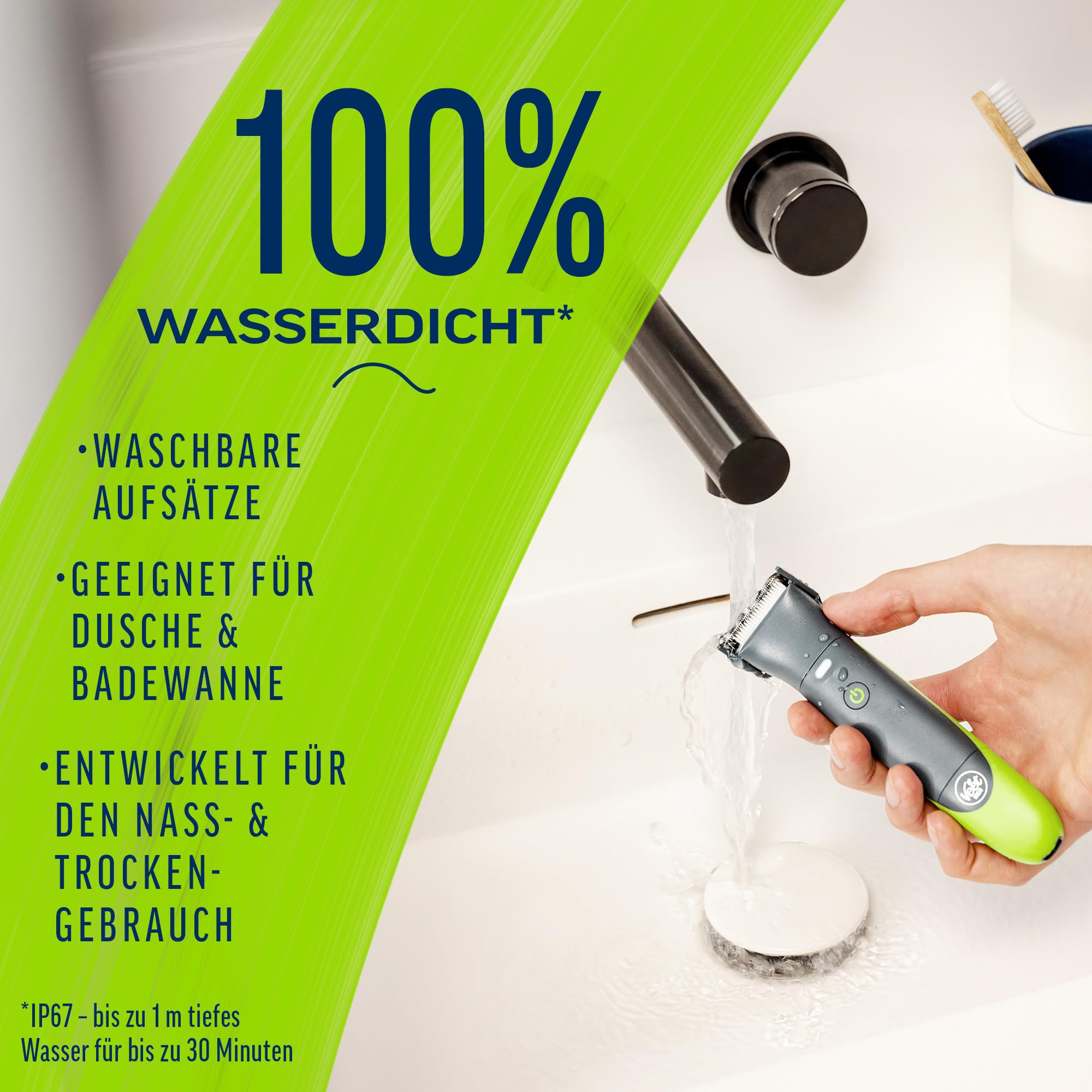 Veet Men Intimate Trimmer - Intimrasierer für Männer - Intim- und Körperrasierer für Intimbereich, Gesicht, Achseln & Oberkörper - Wasserfester Herren Haartrimmer & Rasierer, Packaging May Vary