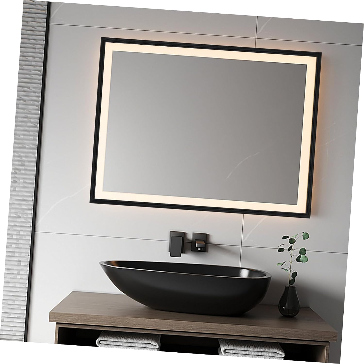 Artibetter Self-Adhesive PVC Wall Trim Molding for Edges and Borders Peel and Stick Backsplash Trim Flexible Design for Creative Home Decor Black
