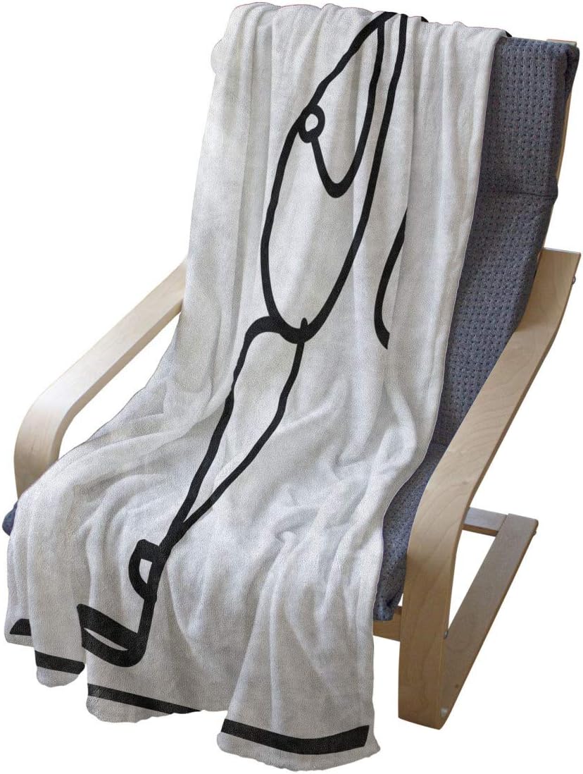 Lunarable Valentine Throw Blanket, Cartoon Style Hand Drawn Romantic Couple Little Hearts Love Theme, Flannel Fleece Accent Piece Soft Couch Cover for Adults, 60" x 80", Red Black White