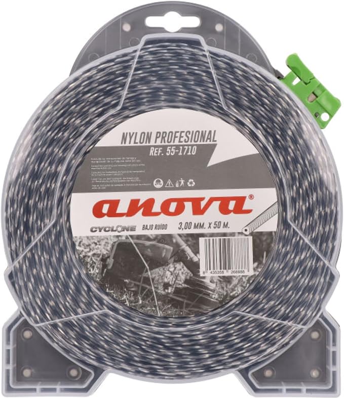 Anova Mileur Nailon asina musoro cyclon ruzha 3, 00 x 50 MT