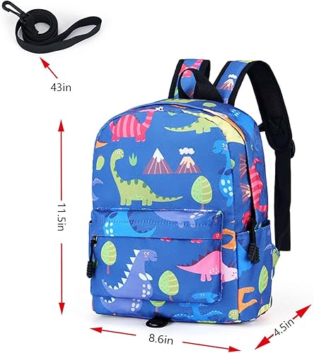 Miniatura 5 de HQCUPB Mochila preescolar para niños pequeños, bolsa de viaje con correa para el pecho para niños, niñas, jardín de infantes y guardería, Dinosaurio