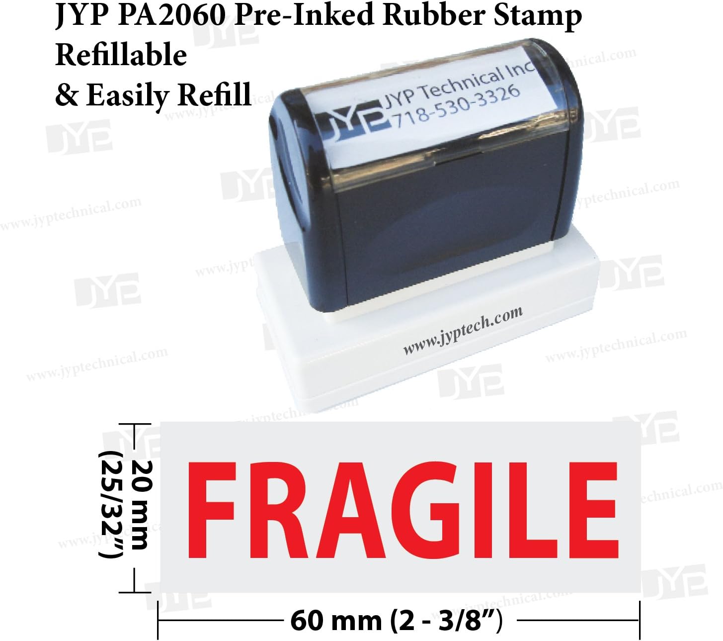 Media Mail Pre-Inked Rubber Stamp - Red Ink, Self-Inking For Shipping & Mail (JYP)
