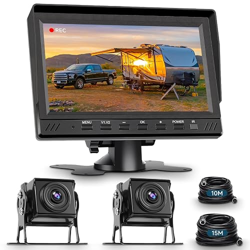 Hodozzy Caméra de Recul Kit, Ecran 7 Pouces HD Moniteur