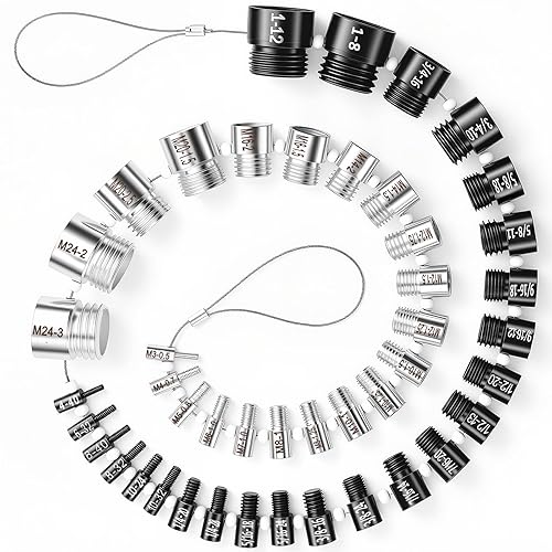 Nut and Bolt Thread Checker 45 Male/Female Thread Gauges (24