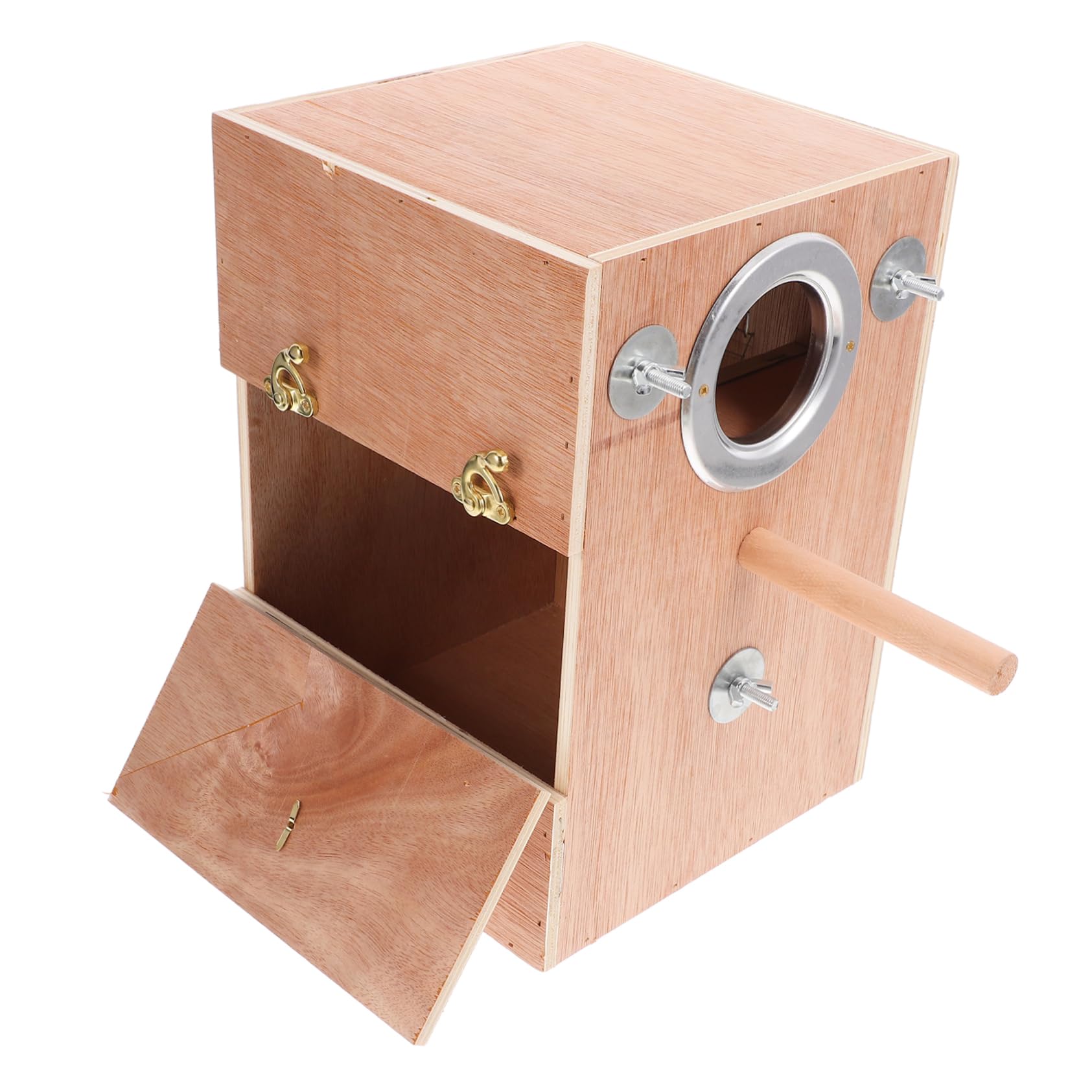 BESTonZON Nido per Uccelli in Legno Nido per Riproduzione Adatto Parrocchetti Pappagalli Calopsitte Facile Installazione e Manutenzione Minima