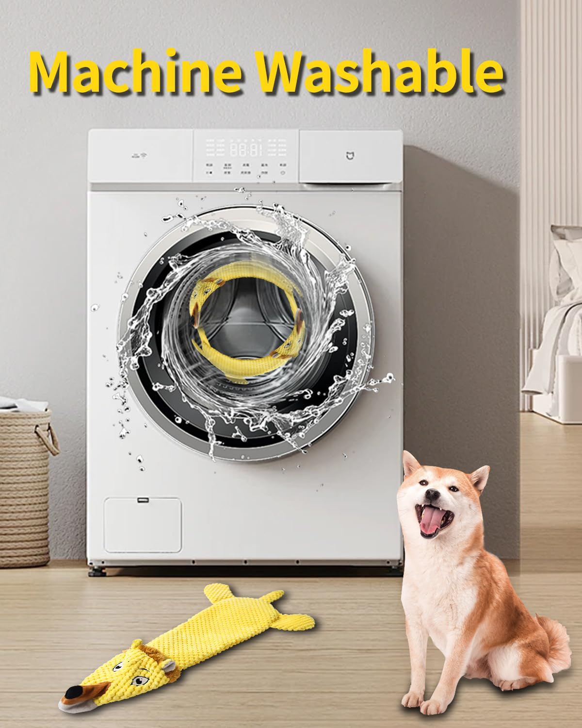 Hundespielzeug, quietschendes Plüsch, keine Füllung, knisterndes Hundespielzeug für kleine, mittelgroße und große Hunde, interaktives Kauspielzeug für Welpen, 5 Stück