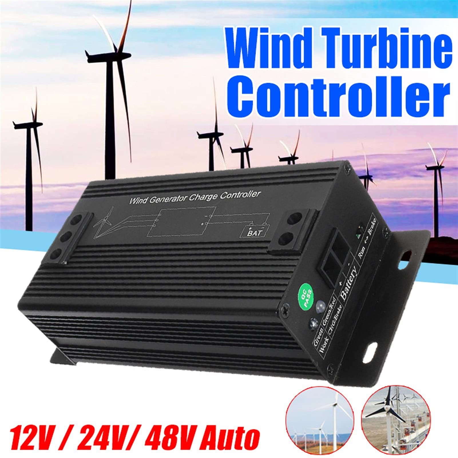 4. 8V 1000 W. Generator wiatru z kontrolerą ładowania do bezpłatnego generatora nowych energii turbiny wiatrowej(Without controller)