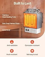 Vista 8 de VEVOR - Calefactor de sauna, estufa eléctrica de sauna de 220V, calentador de sauna para baño de vapor con temporizador de 3h y temperatura