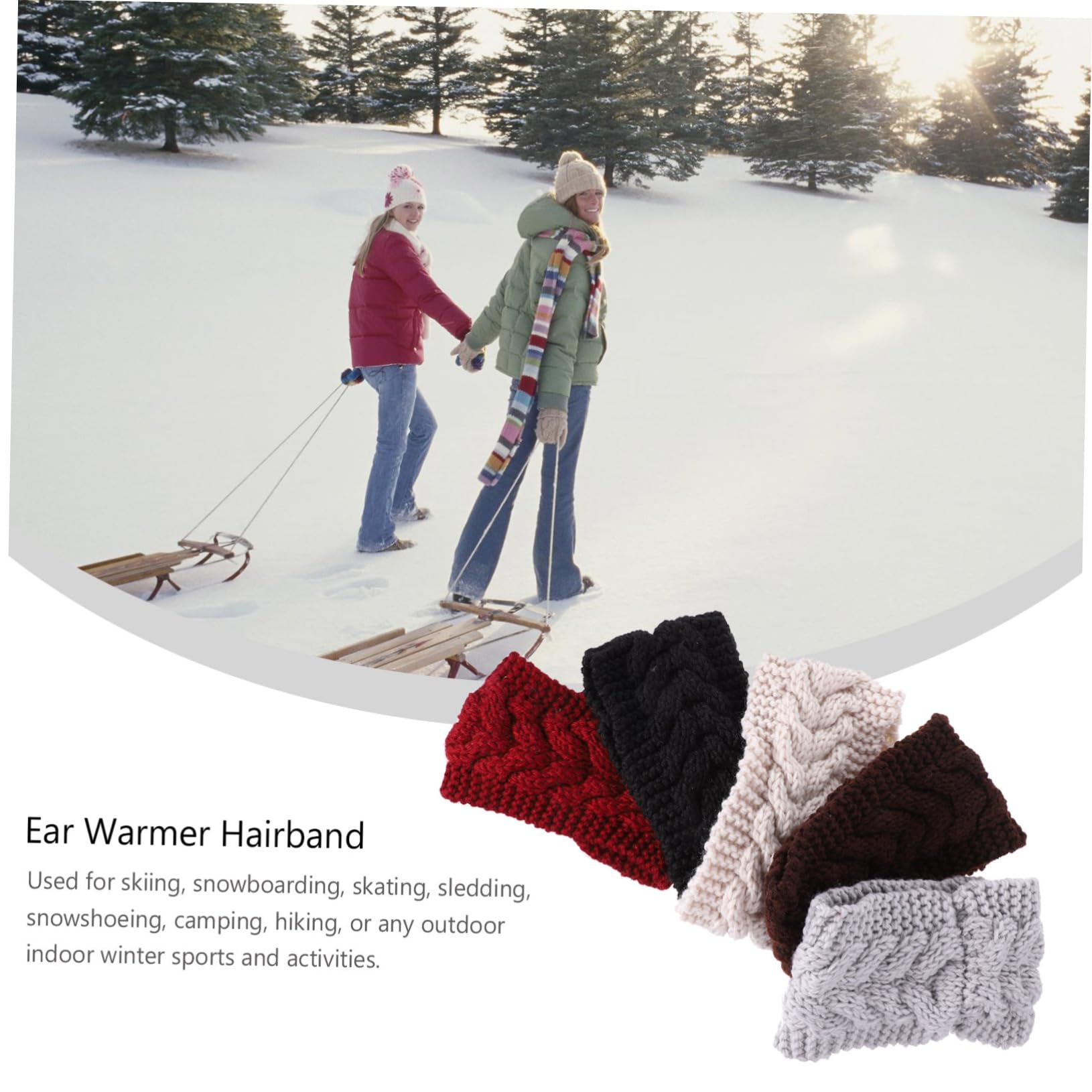 SHERCHPRY 10pièces Bandeaux Tricotés Chauds Et Confortables Protègent Oreilles pour Ski Randonnée Sports Hiver