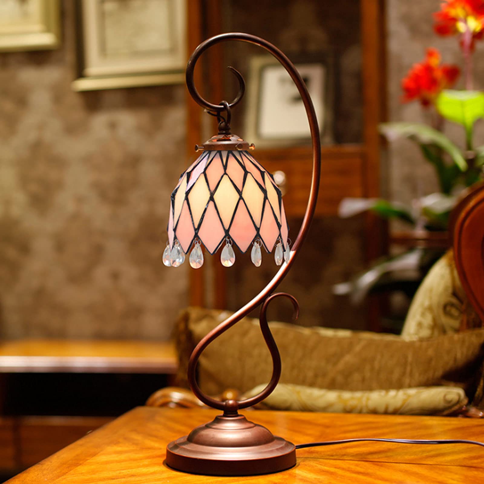 Amazon.co.jp: 7インチ ミニデスクランプ ティファニースタイル