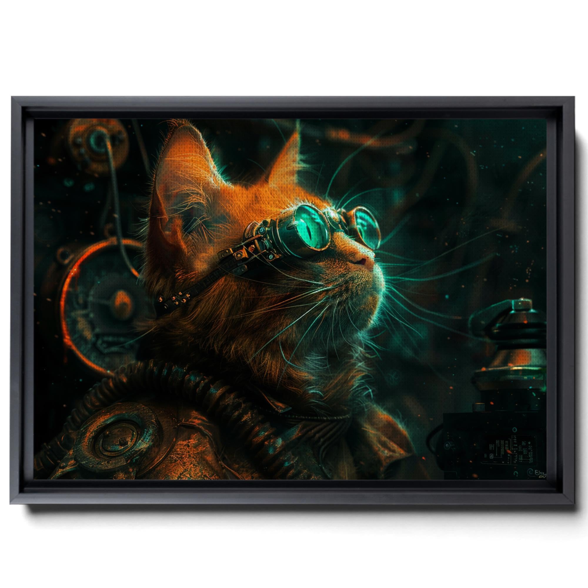 Amazon.com: CAPITALCURRENT Cyberpunk Cat Print, Cyberpunk