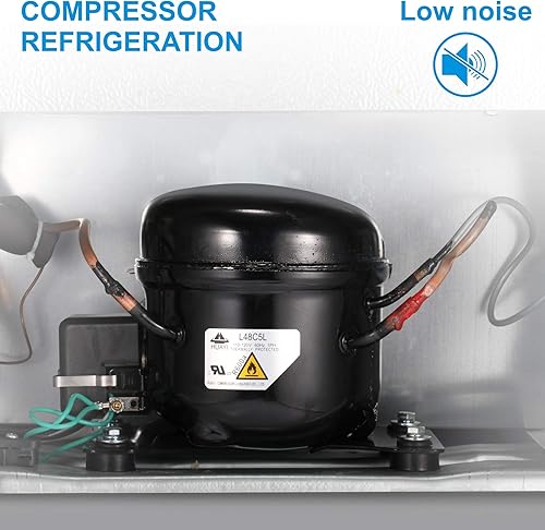 Miniatura 5 de Joy Pebble Congelador vertical de pie independiente con estante extraíble, termostato ajustable, congeladores verticales compactos reversibles de