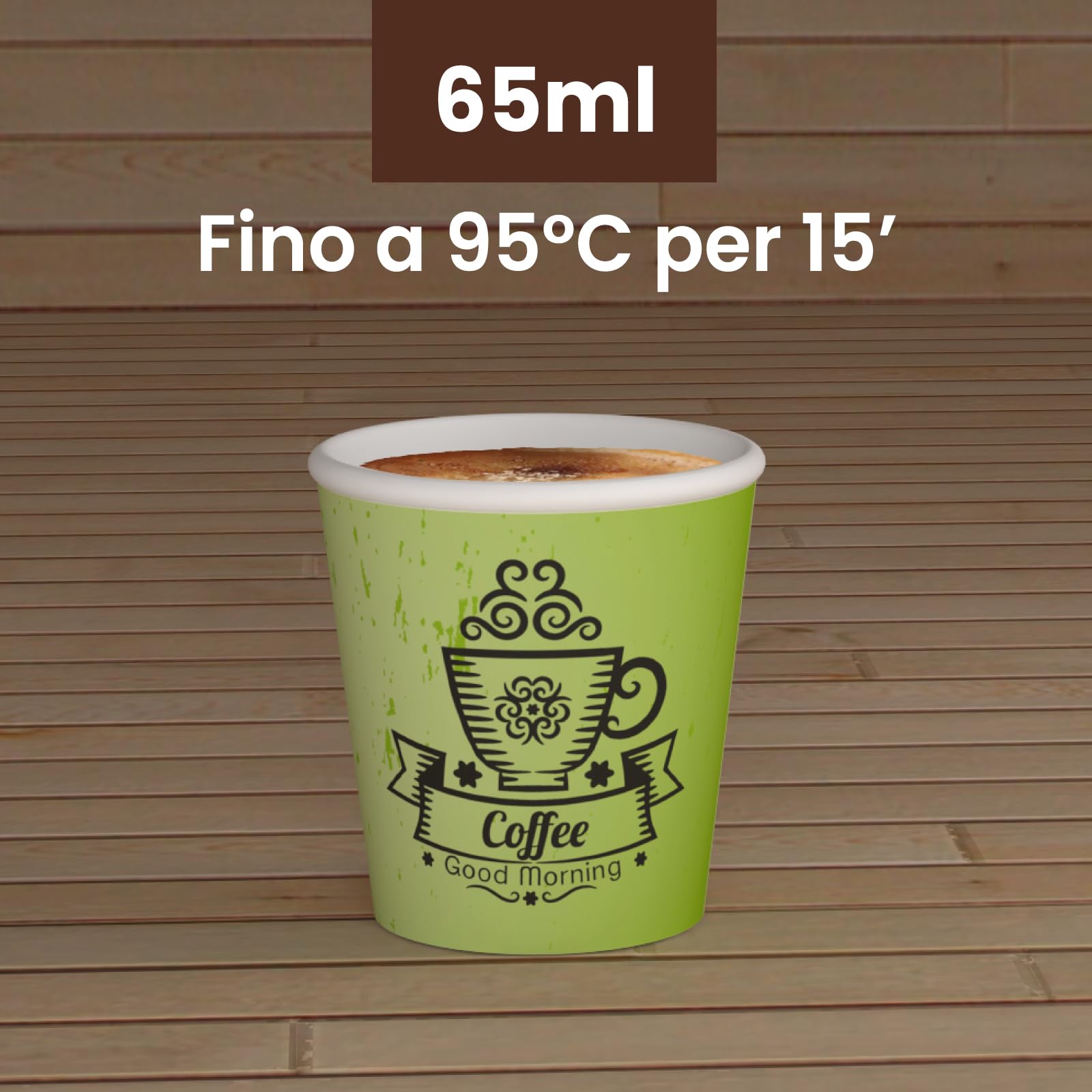 1000 Bicchierini in Carta da caffè 65ml CuzcoCUP Mix Bicchieri Ecologici Biodegradabili Monouso Piccoli Asporto Bevande Calde