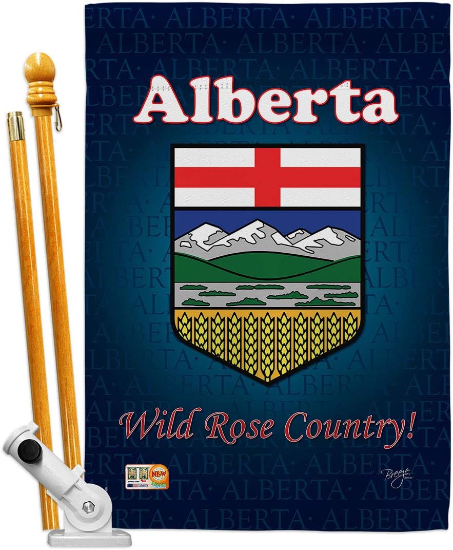 Alberta House Flag Regional Canada Provinces Canadian Territories Region Country Particular Area Small Decorative Gift Yard Banner Made In USA 28 X 40