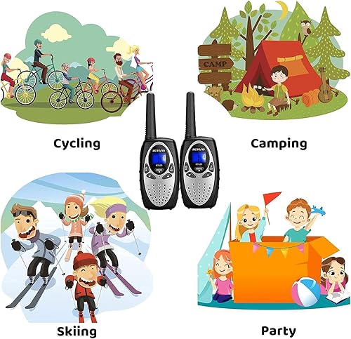 Miniatura 4 de Walkie talkies para niños Retevis RT628 VOX, UHF, de 462.550 a 467.7125 MHz, 22 canales, FRS, radio de dos vías, 1 par