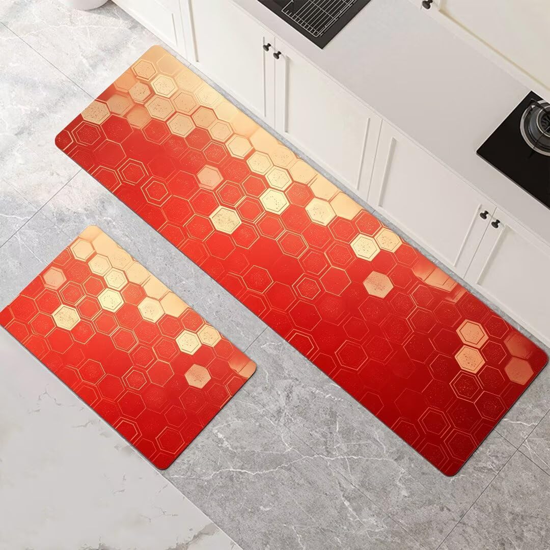 Alfombras de cocina antideslizantes de secado rápido, pack de 2 piezas súper absorbentes