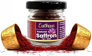 Eurohaus Pure Kashmiri Kesar Saffron - 2 Gm Grade A+++ Kesar for Cooking & Pooja | Rich Aroma & Long Threads (2 Gram)
