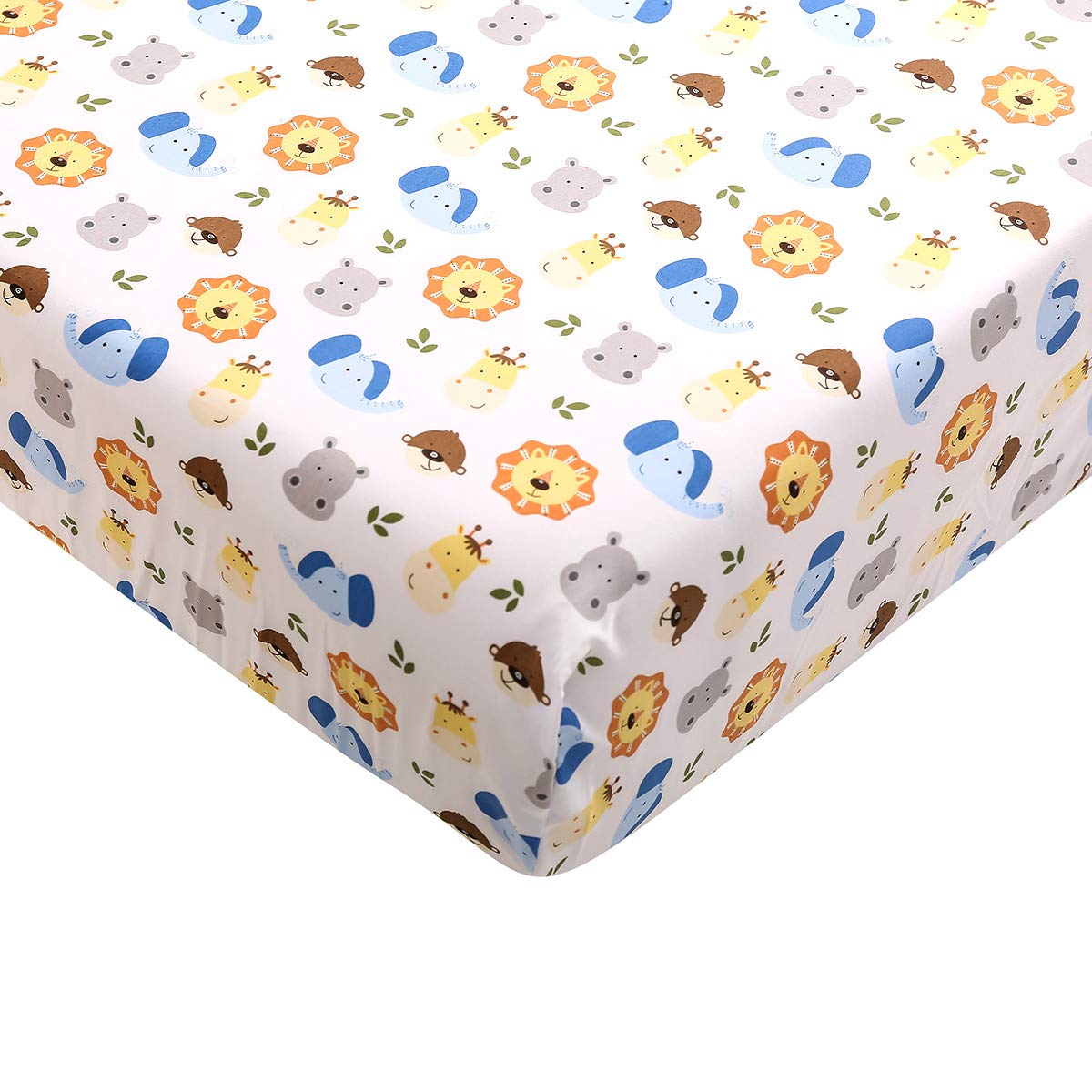 Brandream Juego de ropa de cama para niños, elefante, león, selva, ropa de cama con apilador de pañales, animales 3D, 4 piezas